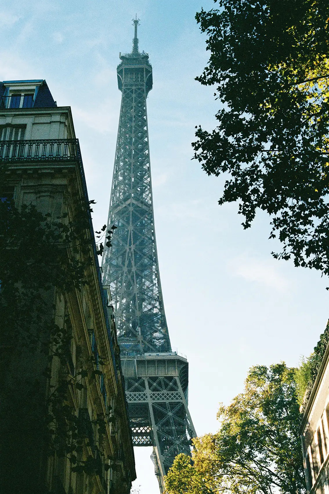 Eiffel Tower Through Parisian Streets