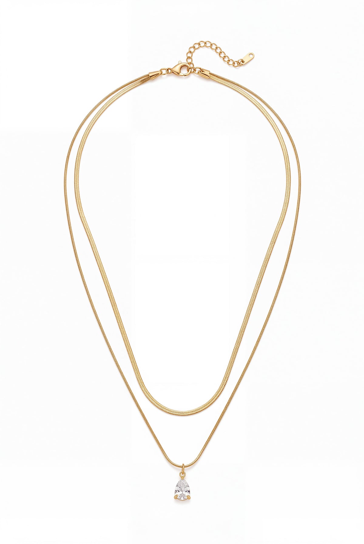 Milos Teardrop Layered Necklace